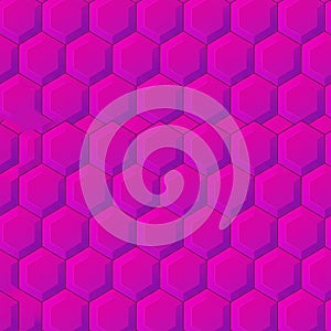 A geometric pattern featuring hexagonal shapes creates a three-dimensional illusion.