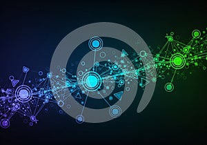 Geometric pattern featuring interconnected nodes and lines on a dark background