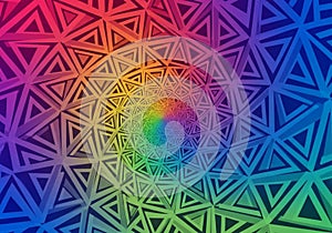 Geometric pattern featuring interconnected triangular shapes