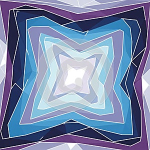 Geometric pattern featuring layered polygons creating a tunnel