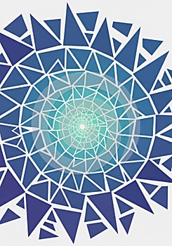 A geometric pattern featuring a mosaic