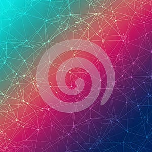 Geometric pattern featuring a network of interconnected lines