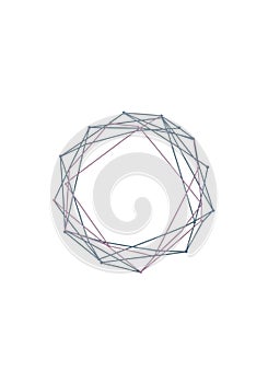 Geometric pattern featuring overlapping lines forming a circular