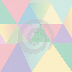 Geometric pattern featuring overlapping triangles in pastel colors