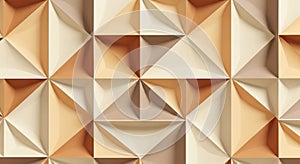 A geometric pattern featuring repeated three-dimensional