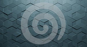 A geometric pattern featuring three-dimensional cubes with a hexagonal