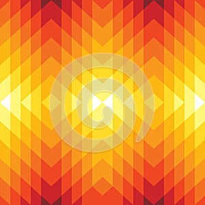 Geometric pattern in fiery tones of reds and yellows.