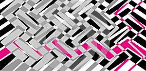 Geometric pattern. Futuristic bright design. Pink. black, grey color