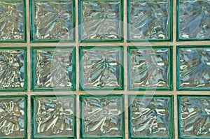 Geometric pattern of glass block wall