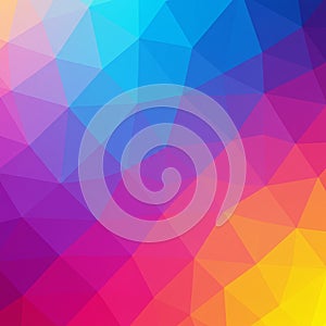 Geometric pattern with a gradient of vibrant colors, featuring