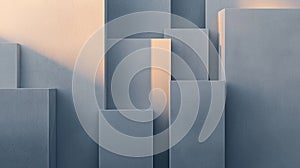 A geometric pattern of gray rectangles and squares.