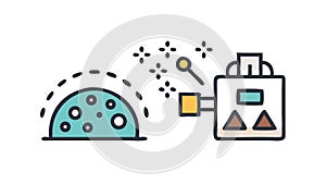 Geometric Pattern Grid Icon, Abstract Background, vector design Generative AI