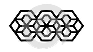 Geometric Pattern Hexagons: Modern Design and Abstract Art, vector design Generative AI