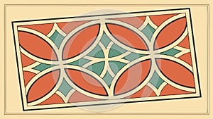 Geometric Pattern Illustration Tile or Fabric Design Element, vector design Generative AI