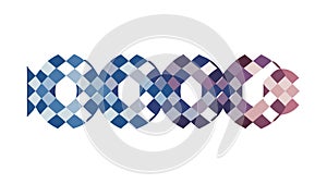 Geometric Pattern of Interlocking Diamond Shapes, vector design Generative AI