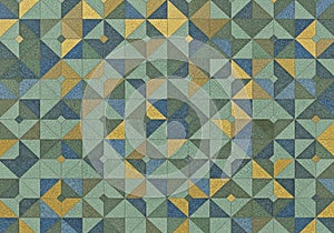 Geometric pattern with interlocking shapes in a symmetrical design