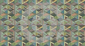 Geometric pattern with interlocking triangles and rectangles in a seamless