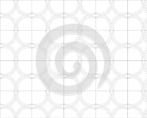 Geometric Pattern of Intersecting Circles and Grid Lines abstract background