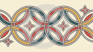 Geometric pattern with intersecting squares creating a modern design, vector design Generative AI