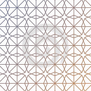 Geometric pattern of octagon lines. Vector illustration contained with Octagon, triangles, and lines with gradient changing