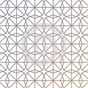 Geometric pattern of octagon lines. Vector illustration contained with Octagon, triangles, and lines with gradient changing photo