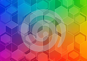 Geometric pattern with overlapping hexagons in