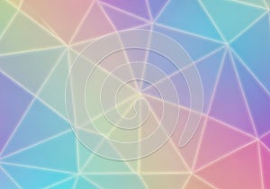 Geometric pattern with overlapping triangles in a pastel gradient