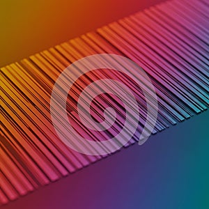 Geometric pattern with parallel lines varying in height, creating a barcode-like effect. The photo