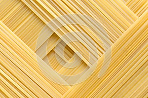 Geometric pattern of pasta bavette photo