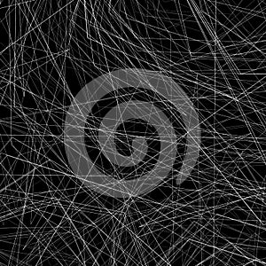 Geometric pattern with random intersecting lines. Chaotic rough