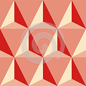 Geometric pattern with red triangles photo