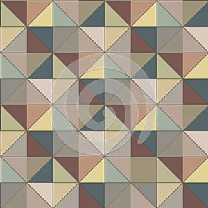 Geometric pattern with a repeating triangular design, forming a grid of squares. Each