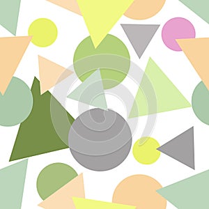 Geometric pattern. Seamless pattern of simple shapes.