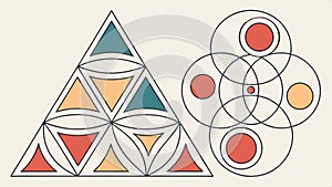 Geometric pattern with shapes abstract design element vector design Generative AI