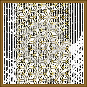 Geometric pattern.Silk scarf design, fashion textile.