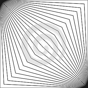 Geometric pattern with thin diagonal lines in square form.