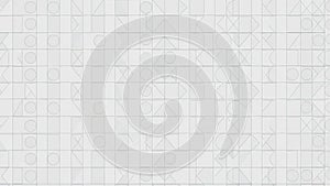 Geometric pattern on a tiled surface featuring a grid layout