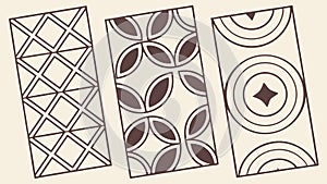 Geometric Pattern Tiles, Abstract Decorative Design, vector design Generative AI