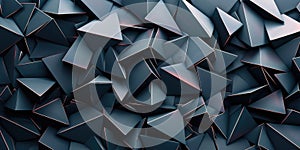 Geometric pattern with triangular shapes creating a textured surface. AIG49.