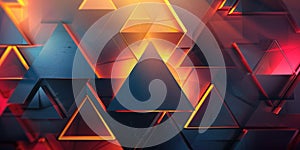 Geometric pattern with triangular shapes creating a textured surface. AIG49.