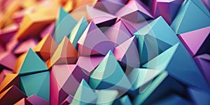 Geometric pattern with triangular shapes creating a textured surface. AIG49.