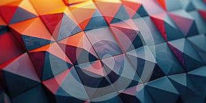 Geometric pattern with triangular shapes creating a textured surface. AIG49.