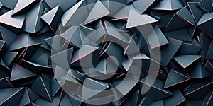 Geometric pattern with triangular shapes creating a textured surface. AIG49.