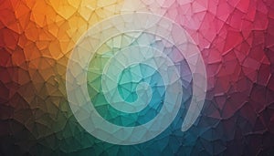 Geometric pattern with triangular shapes forms a mosaic, featuring a gradient