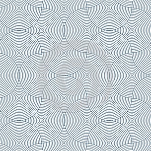 Geometric pattern vector. Geometric simple fashion fabric print. Vector repeating tile texture. Overlapping circles funky