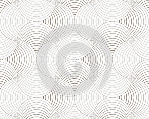 Geometric pattern vector. Geometric simple fashion fabric print. Vector repeating tile texture. Overlapping circles funky theme or