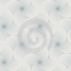 Geometric pattern vector. Vector repeating tile texture. Overlapping circles funky theme or abstract spiral shell .