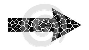 Geometric Patterned Arrow for Modern Design, vector design Generative AI