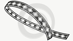 Geometric Patterned Decorative Ribbon, vector design Generative AI