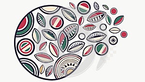 Geometric Patterned Interlocking Rings Vector, vector design Generative AI